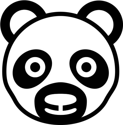 Emoji - Panda - Suitcase (500x500), Png Download