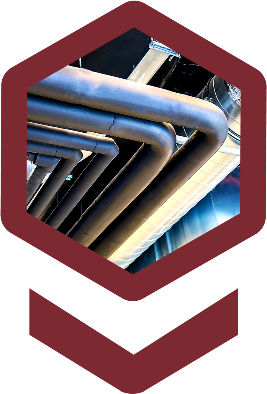 Pipes With Arrow - Hvac (1000x1418), Png Download