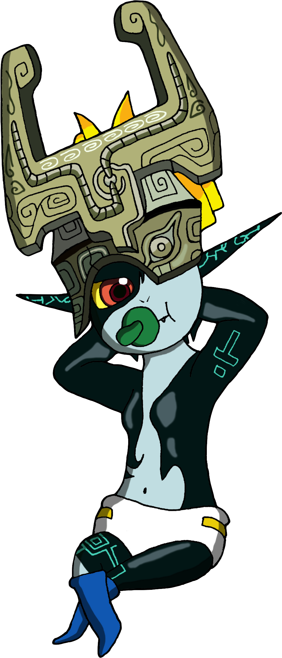 Midna Drawing Coloring Page For Free Download On Mbtskoudsalg - Midna In A Diaper (1801x2367), Png Download