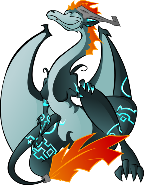 Midna Dragon (464x597), Png Download
