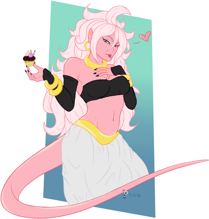 “ Majin Android 21 Good Https - Cartoon (871x918), Png Download