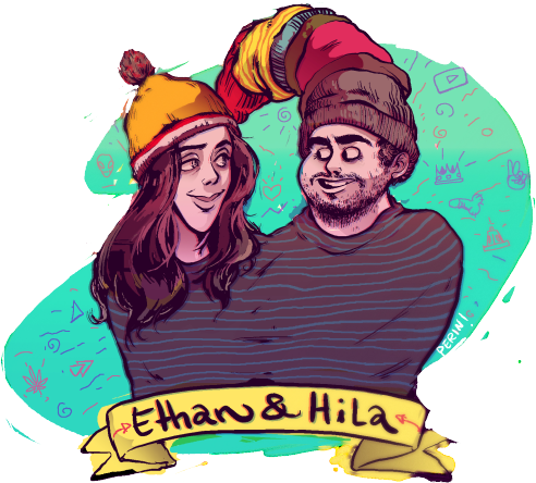 Ethan And Hila Are My Fave Youtube Couple, Dude - H3h3 Fan Art (500x463), Png Download