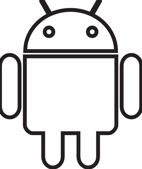 Android Clipart Bot - Robot Clip Art Black And White (555x660), Png Download