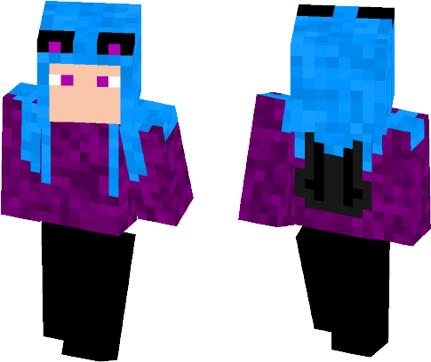 Ender Dragon Girl - Minecraft Skin John Wick (584x497), Png Download