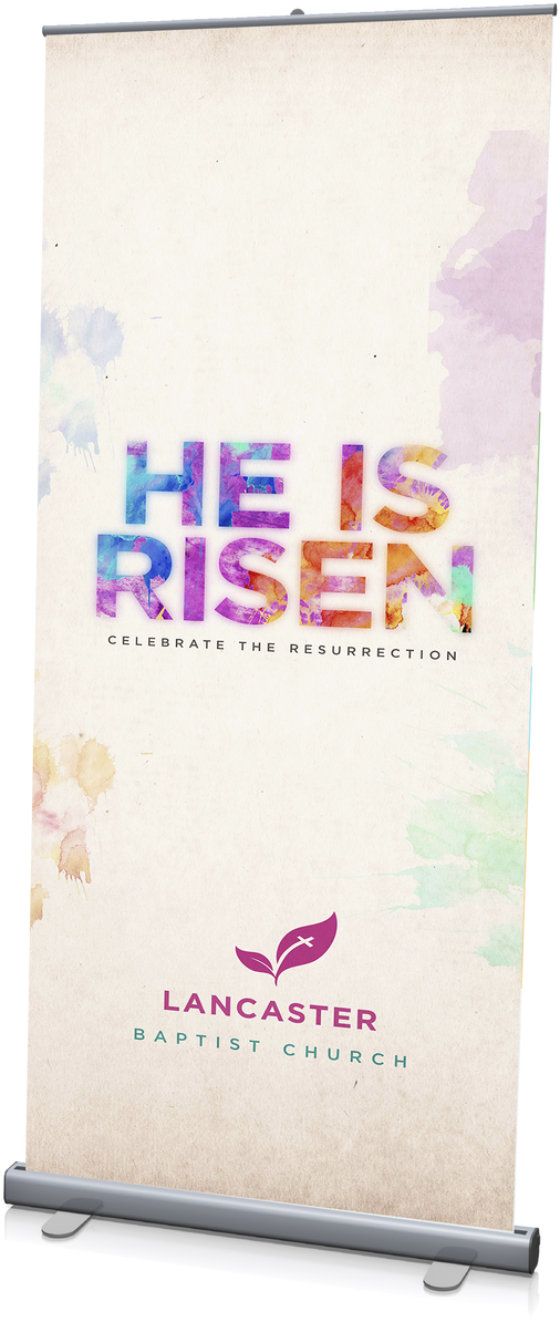 He Is Risen Banner 3'x6 - Banner (907x1280), Png Download