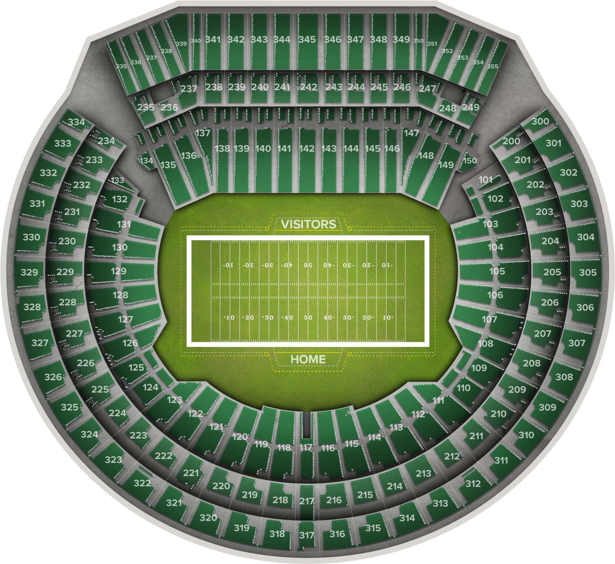 Los Angeles Chargers At Oakland Raiders At Oakland - Oakland Coliseum Section 312 (2560x1936), Png Download