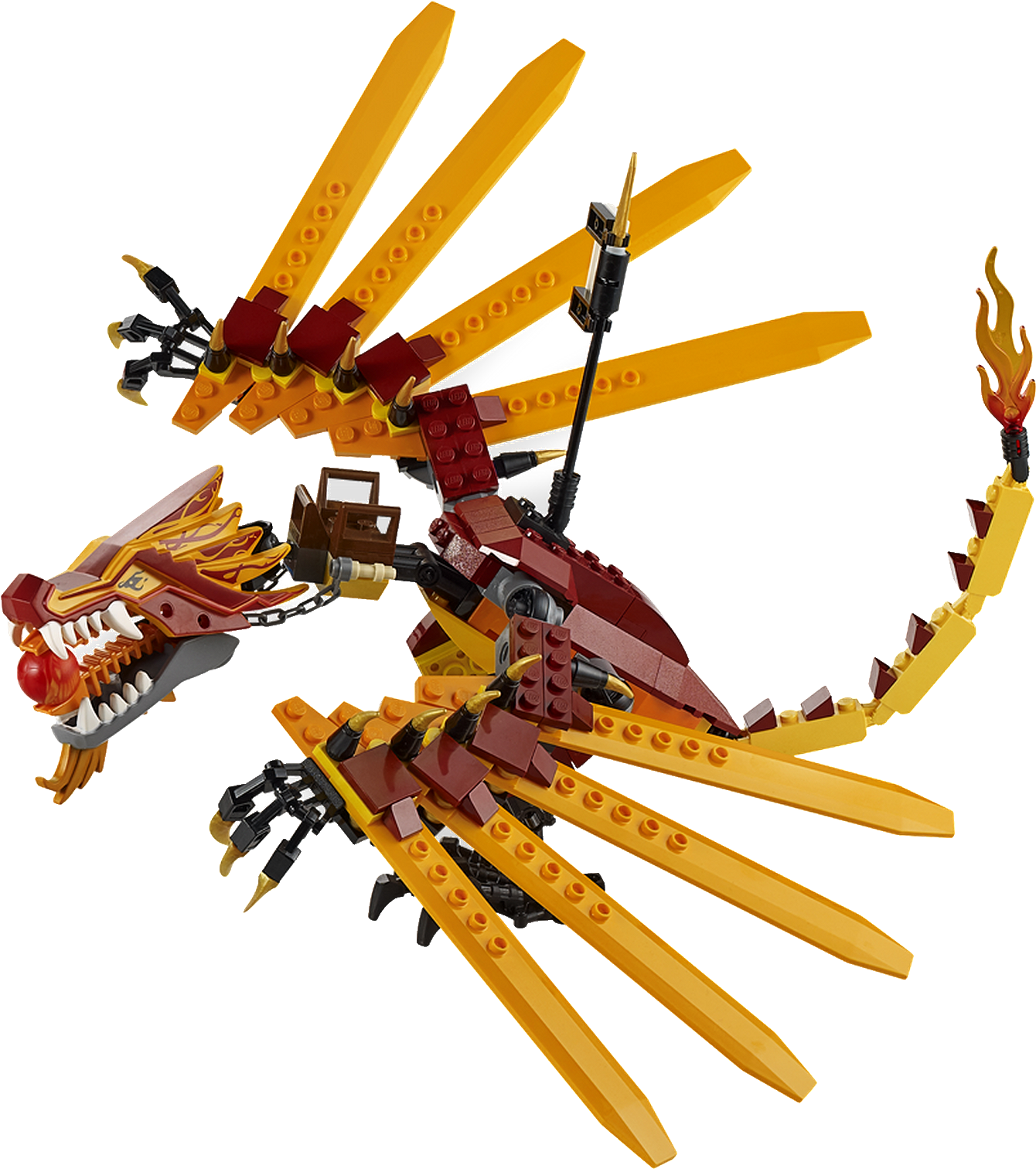 2507 Fire Temple - Lego Ninjago Fire Temple (2507) (age: 8 - 10 Years) (1348x1518), Png Download