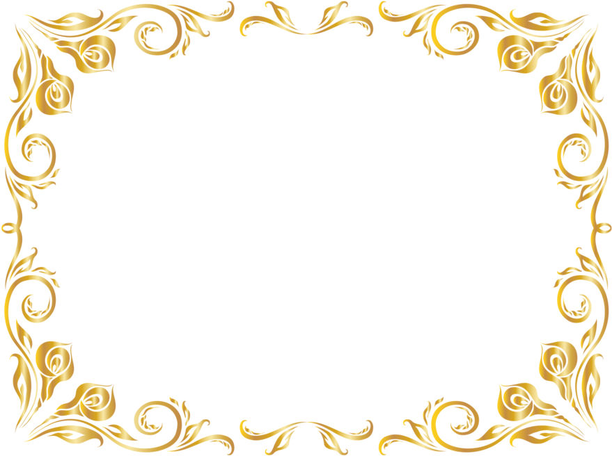 Фото, Автор Soloveika На Яндекс - Ornamental Frame Png Gold (1024x860), Png Download