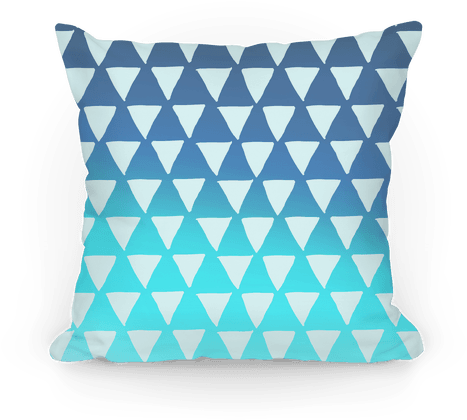 Triangle Blue Ombre Pattern Pillow - Ombre Patterns (484x484), Png Download