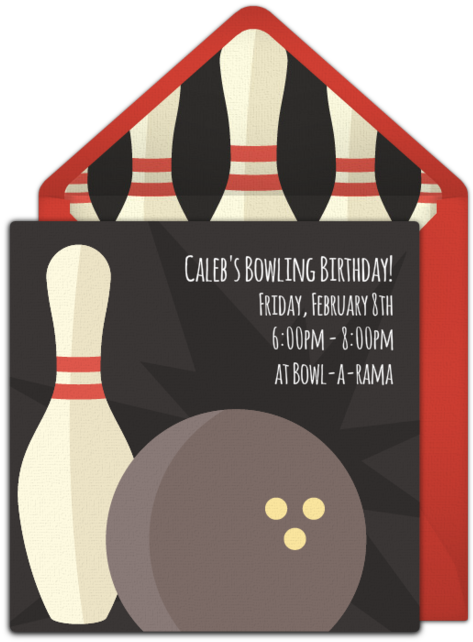 Bowling Strike Online Invitation - Birthday (650x650), Png Download
