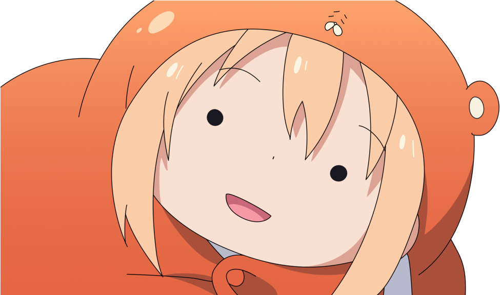 10 Pic Umaru Anime - Anime Girl In Orange Hoodie (1024x576), Png Download