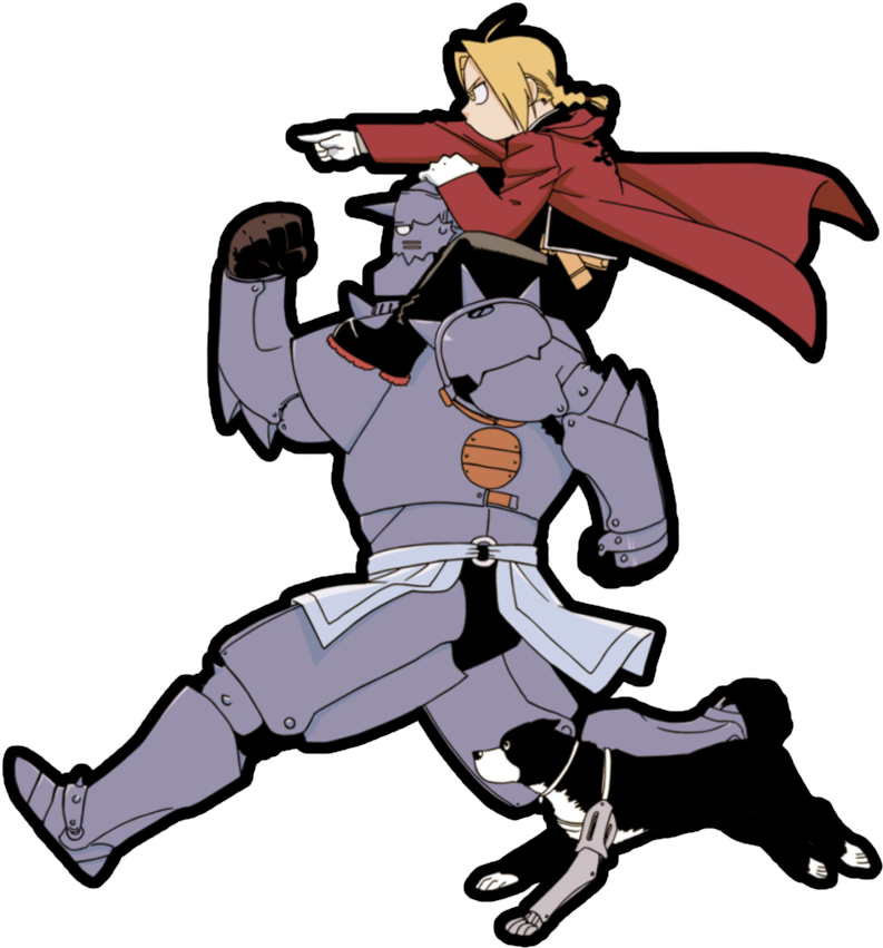 Fullmetal Alchemist Render Elric Brothers By Buz Mavisi-d6ieu4w - Full Metal Alchemist Sticker (894x894), Png Download