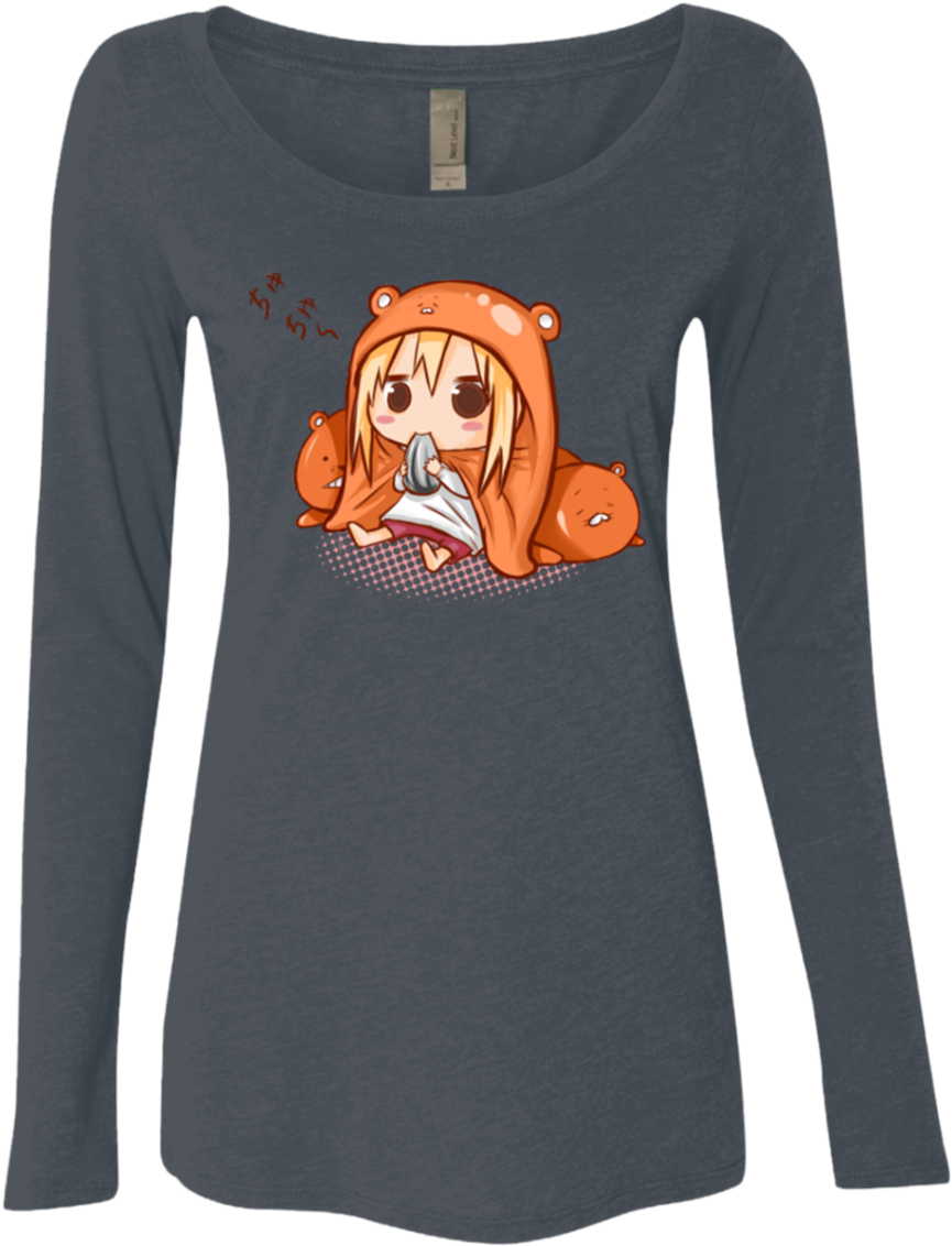 Umaru Chan Women's Triblend Long Sleeve Shirt - Shopbozz Umaru Chan T-shirt Many Types, Sizes And Colors (1155x1155), Png Download