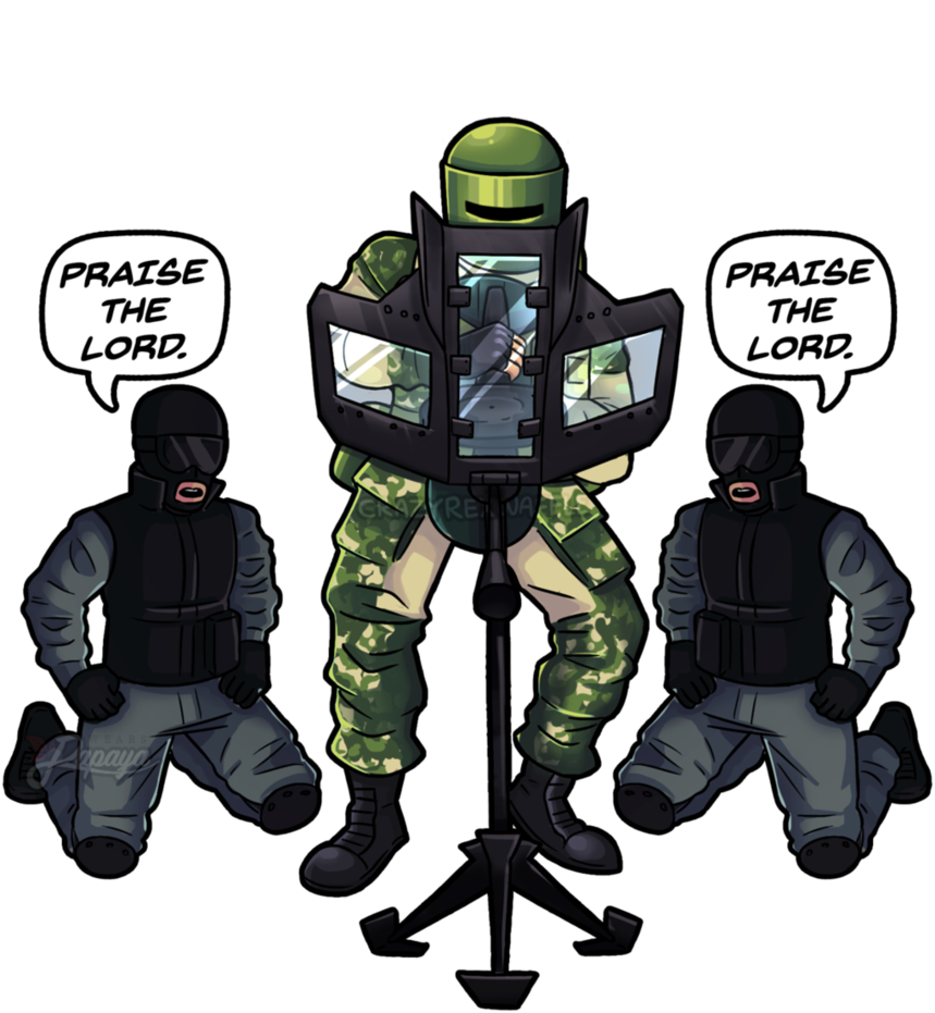 Praise The Lord By Crazyrexwaffle Rainbow Six Siege - Rainbow Six Siege Comics (859x931), Png Download