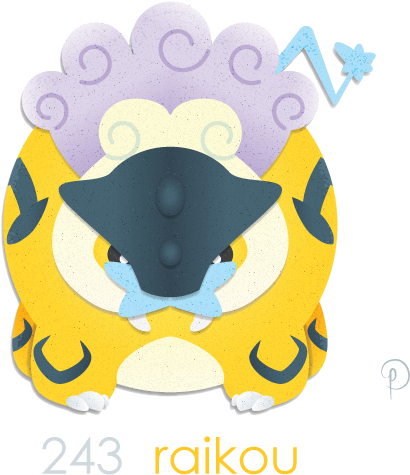 Raikou - Pokémon (500x467), Png Download