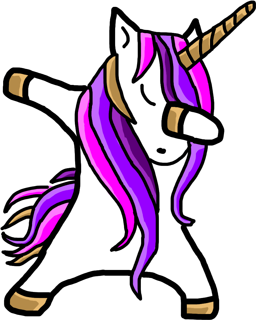 Dab Dabbing Dabbingunicorn Unicorn Purple Pink White - Unicorn Dab (940x1180), Png Download