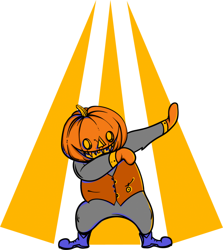 Dabbing Pumkin Buy T Shirt Design - Design (912x1024), Png Download