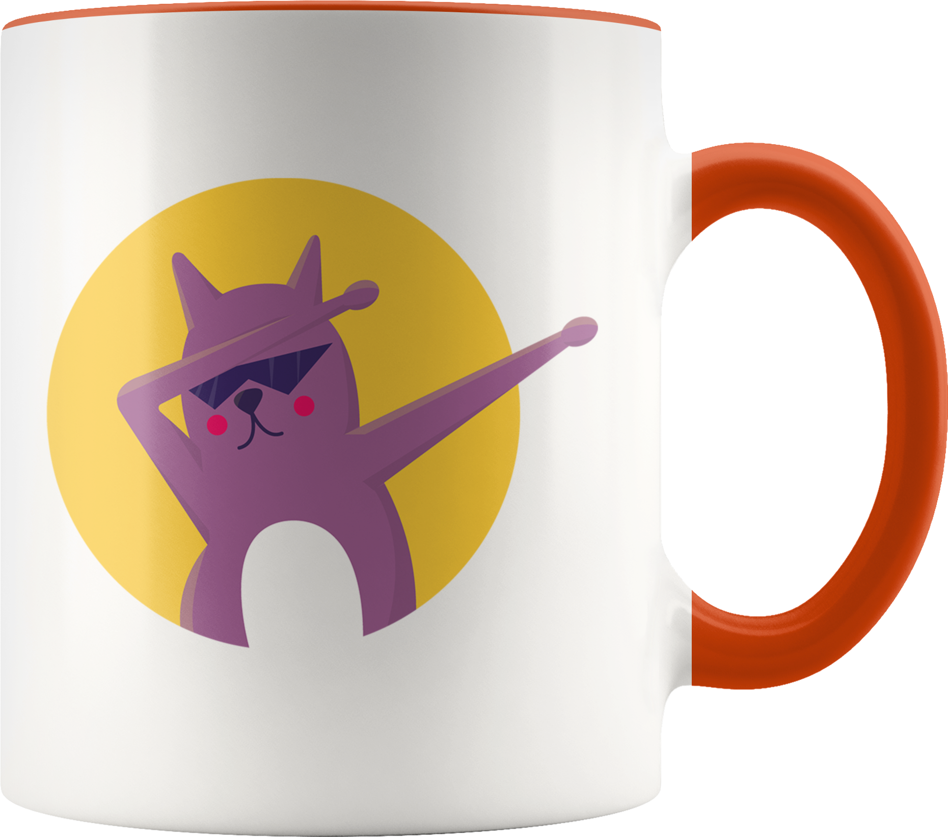 Cat Dab Gift - Mug (2000x2000), Png Download