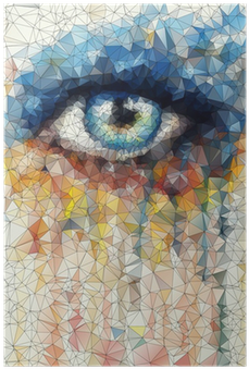 Beautiful Eye In Geometric Styling Abstract Geometric - Yellow Megan Jacobson (400x400), Png Download