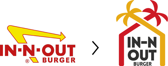 In, N, Out Redesign On Behance - Old In N Out Logo (572x225), Png Download