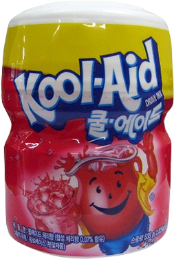 쿨에이드-체리 - Kool Aid Grape Drink Mix 19 Oz Canister (580x580), Png Download