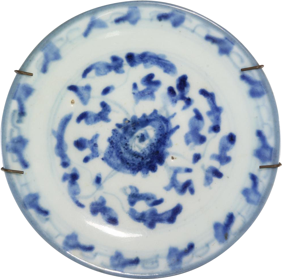 Blue And White Plate - Ming Dynasty (984x984), Png Download