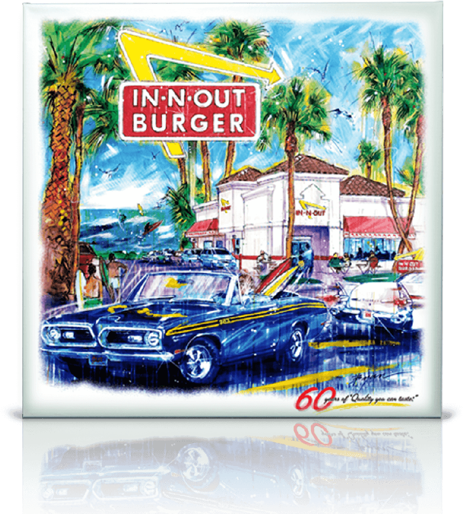 60th Anniversary Canvas Main - N Out Burger Vintage (2520x1294), Png Download