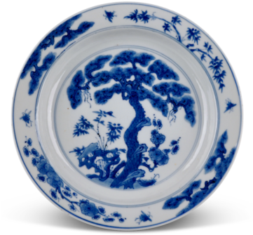 A Three Friends Of Winter Plate - Porcelain (400x400), Png Download