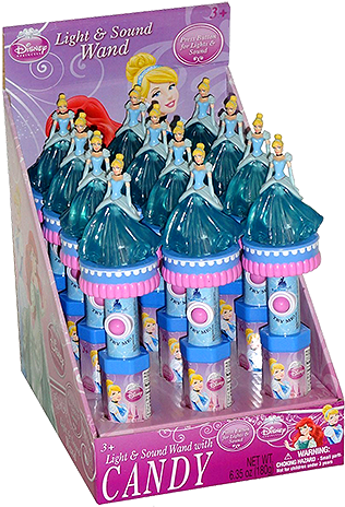 Disney Princess Cinderella Light & Sound Wand Candy - Disney Princess Light & Sound Wand With Candy (500x500), Png Download