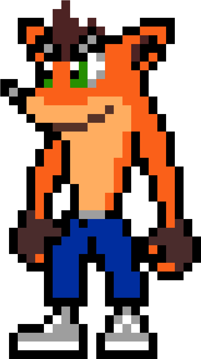 Crash Bandicoot - Pixel Art Clash Royale (1160x1189), Png Download