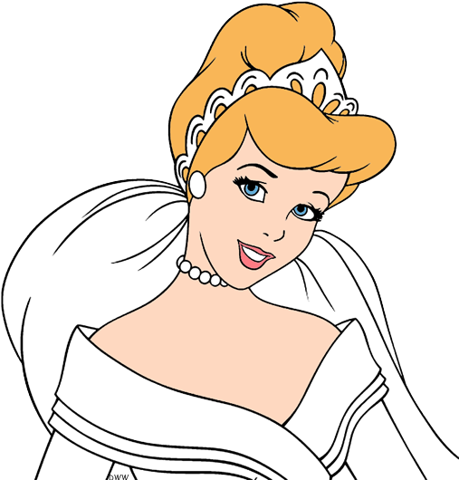 Wedding Dress Clipart Cinderella Dress - Disney Princess Cinderella Wedding (514x537), Png Download