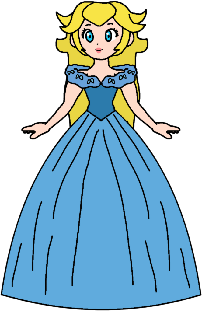 Gown Clipart Cinderella Ball - Princess Peach Katlime (738x1083), Png Download