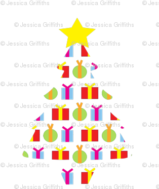 Presents In A Christmas Tree - Christmas Tree (323x400), Png Download
