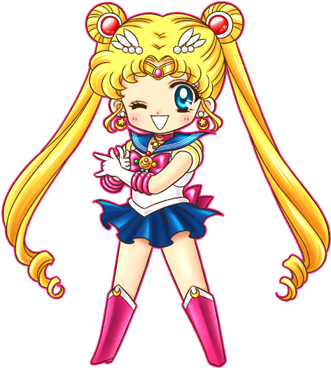 Render By Bloomsama On Deviantart - Sailor Moon Chibi Png (600x600), Png Download