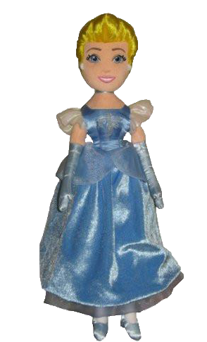 Disney Princess Cinderella 15" Plush Doll Toy - Doll (293x500), Png Download