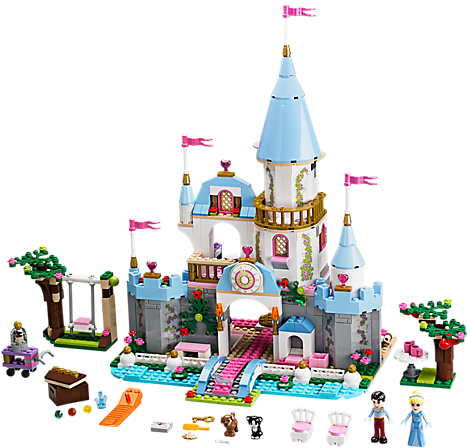 Lego Disney Princess Cinderella's Romantic Castle - 41055 Lego (600x450), Png Download