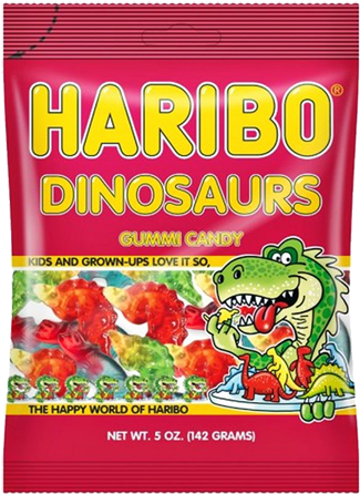 Haribo Dinosaurs Gummi Candy - Dino Haribo Dinosaur Gummy Candy (500x500), Png Download