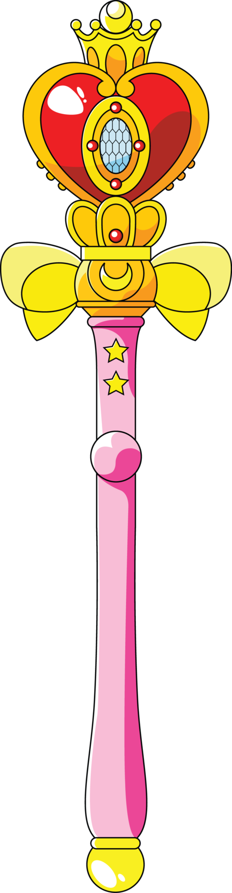 Here It Is, The Brooch Vector You've All Been Waiting - Sailor Moon Wand Png (456x1754), Png Download