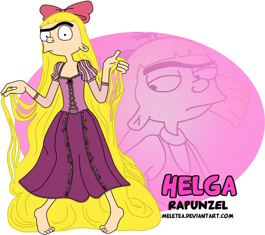 Hey Arnold Images Hey Princess-helga As Rapunzel Hd - Hey Arnold Hey Princess (904x883), Png Download