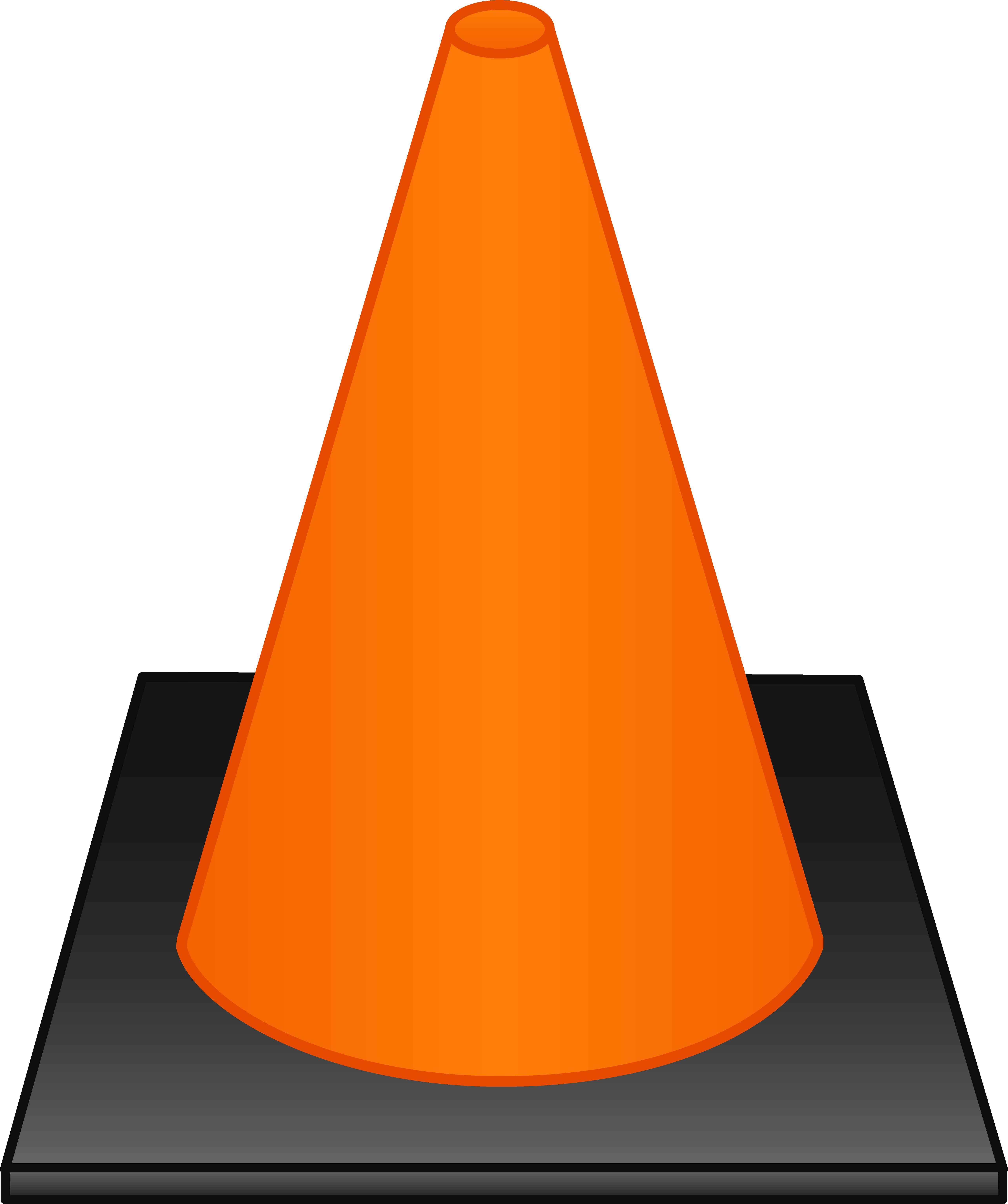 Orange Traffic Cone - Clip Art (5139x6139), Png Download