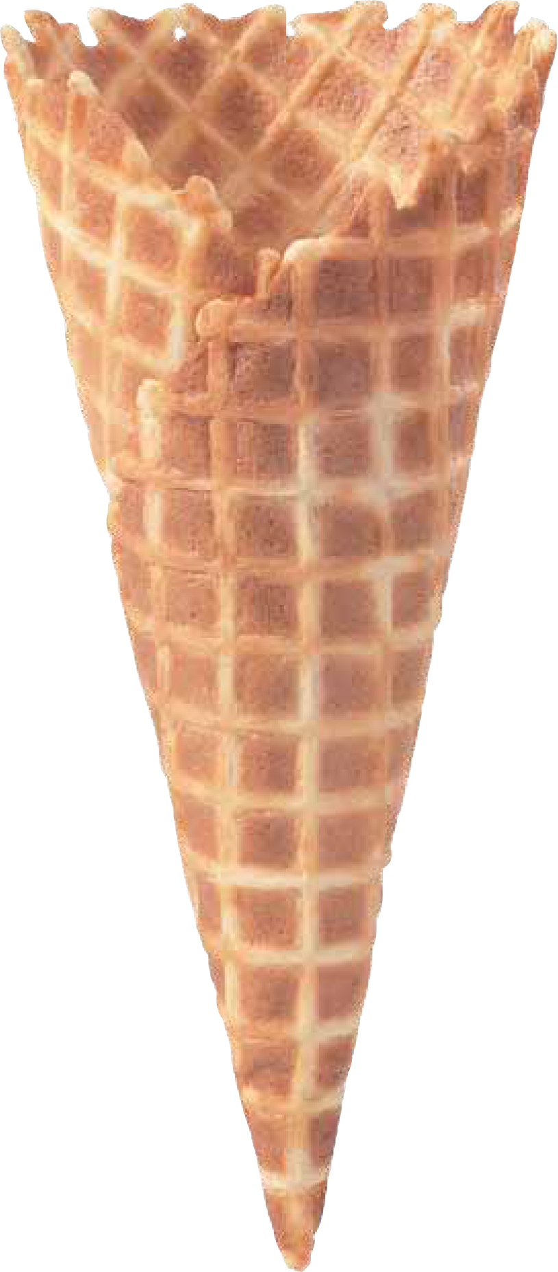 Waffle Cone Png Pic - Waffle Ice Cream Cone Png (815x1856), Png Download