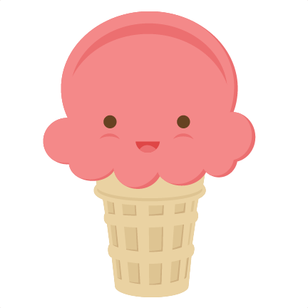 Ice Cream Cone Svg Scrapbook Cut File Cute Clipart - Ice Cream Cute Clipart (432x432), Png Download