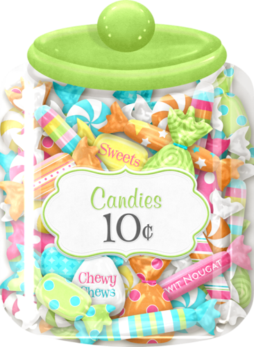 Candy Pile Png Download - Jar Of Candy Clip Art (366x500), Png Download