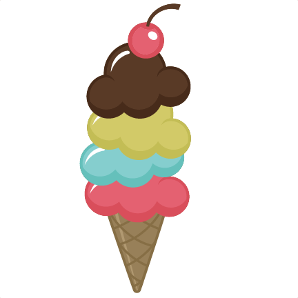 Yummy Ice Cream Cone Svg File For Scrapbooking Free - Clipart Picture Ice Cream (432x432), Png Download