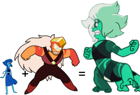 Ruby Sapphire = Garnet Garnet Amethyst = Sugilite Pearl - Poy-sain Steven Universe Connie Maheswaran Bath (540x371), Png Download