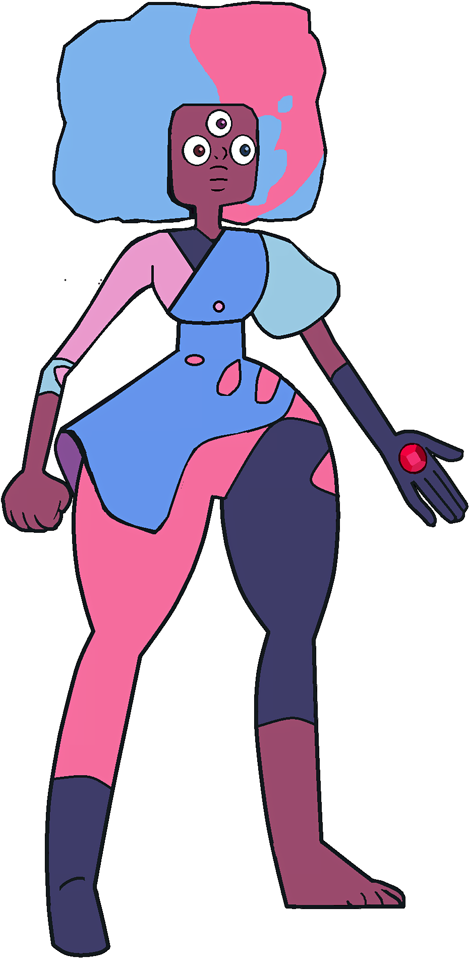 Garnet Steven Universe Redesign For Kids - Steven Universe Garnet Cotton Candy (1324x1968), Png Download