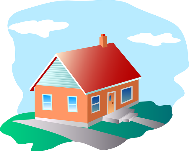 Building, House, City, Home, Clouds, Sky, Grass - House Clip Art (640x515), Png Download
