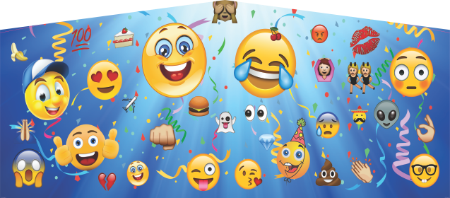 Module Bounce House With Emoji Arts Panel Attached - Idaho Inflatables (637x280), Png Download