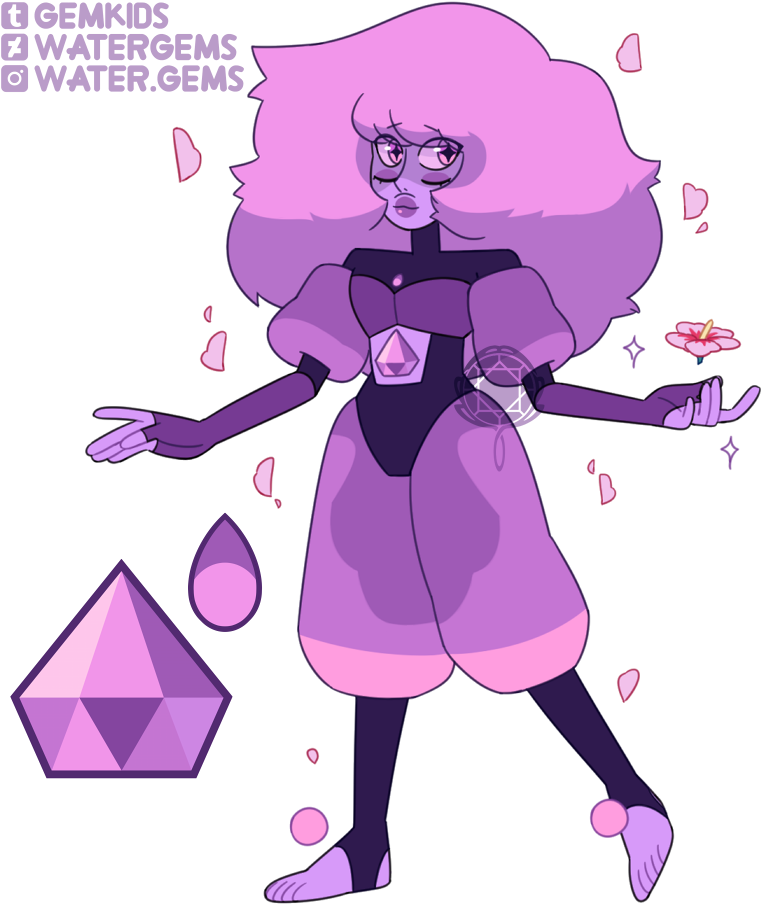 Lilac Cubic Zirconia - Cubic Zirconia Steven Universe (800x930), Png Download