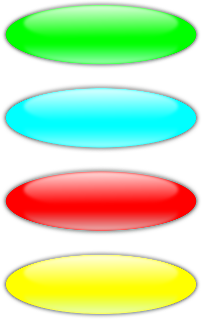 Red, Blue, Buttons, Free, Web, Grey, Button - Clip Art (406x640), Png Download